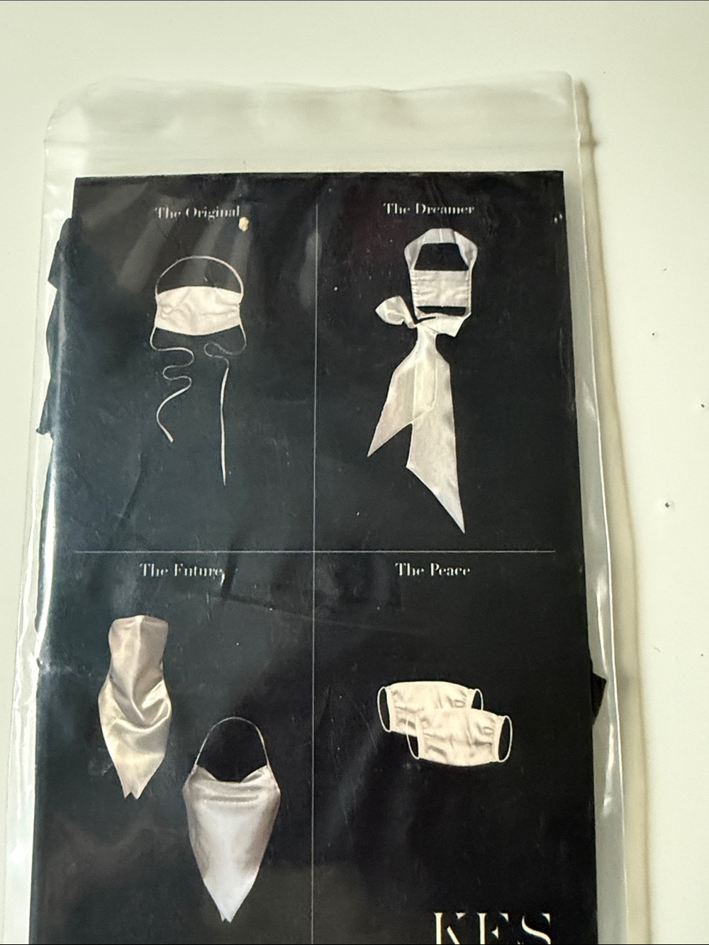 Black silk fashion face mask Covid chic